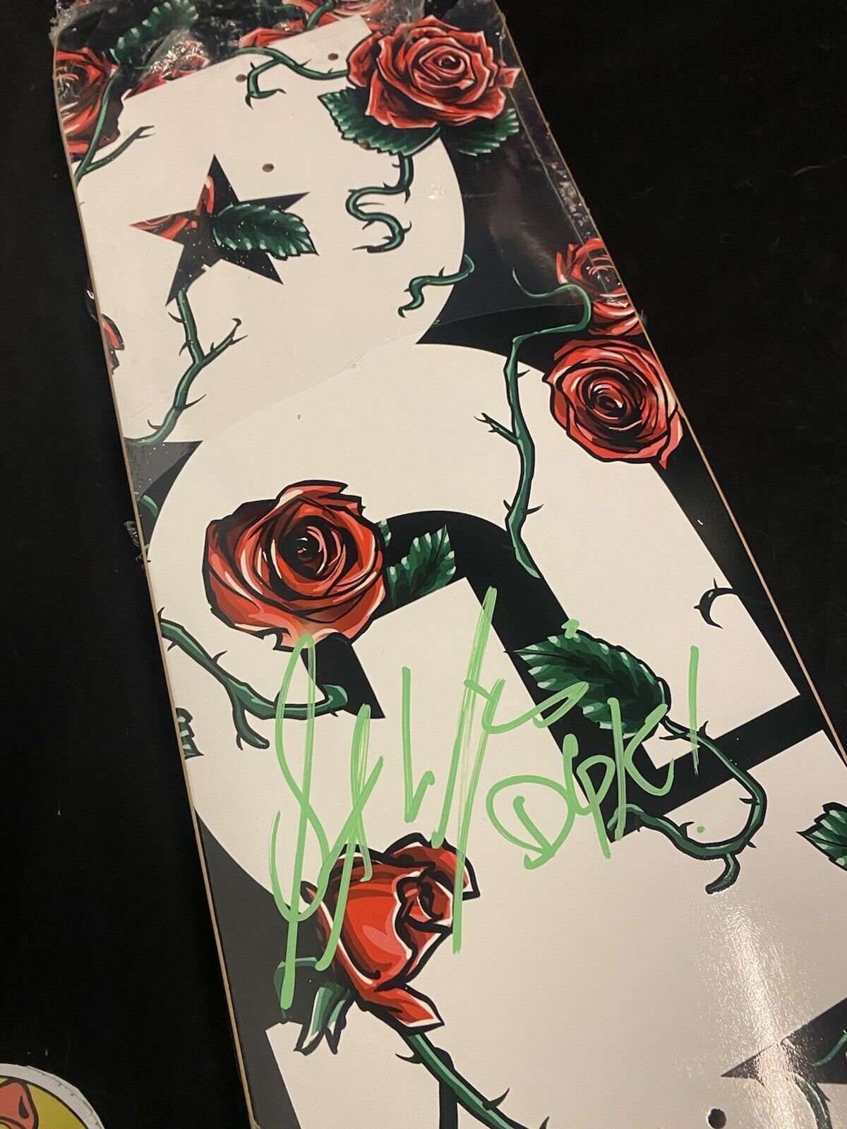 Signed Stevie Williams Roses DGK Logo Autographed Skateboard Deck