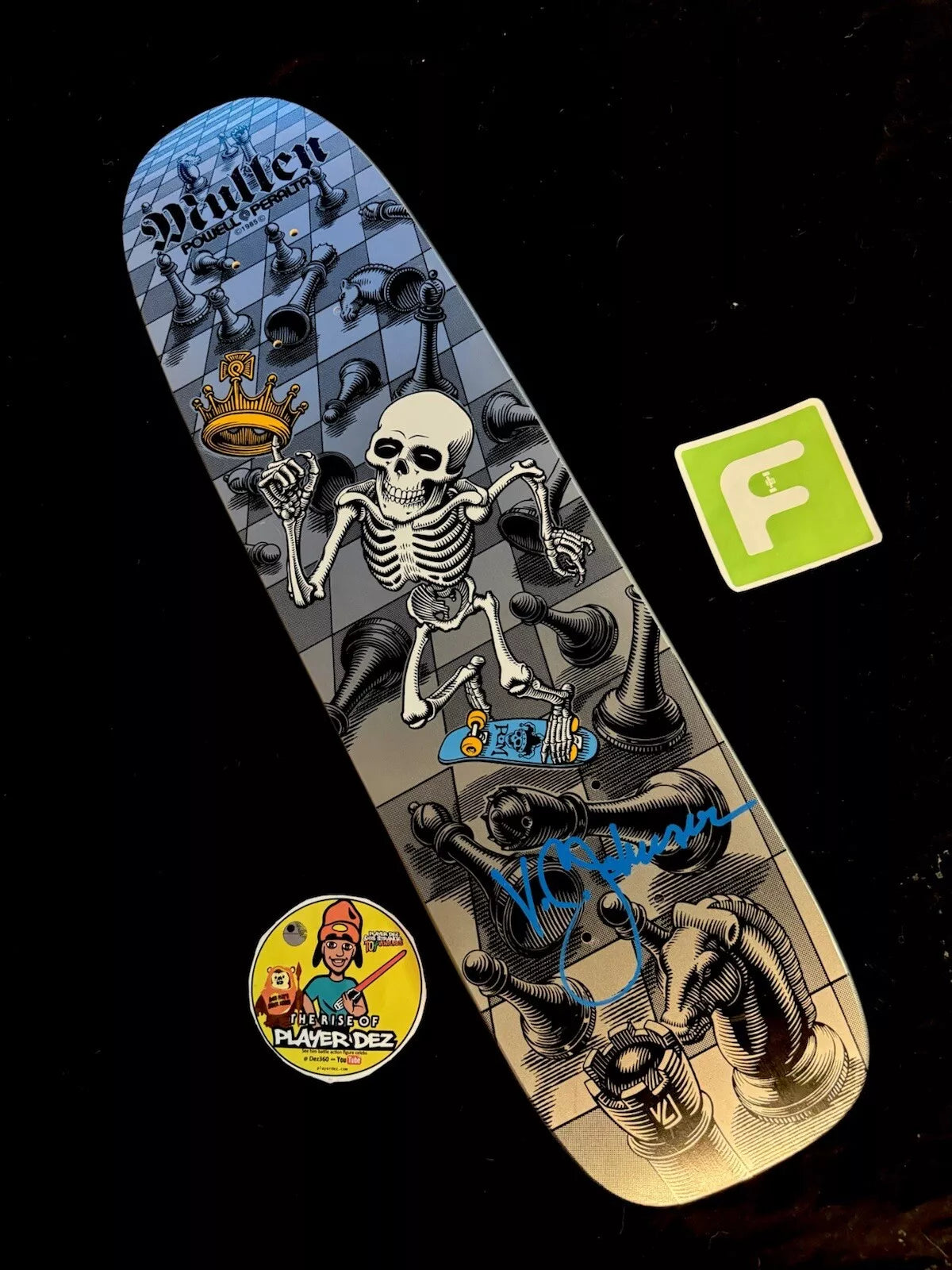 Signed Rodney Mullen Autographed Skateboard Deck VC Johnson Powell Peralta 12 Bones Brigade