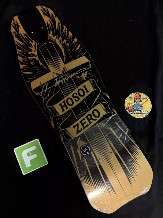 Signed Christian Hosoi Zero Autographed Skateboard Deck Gold Cross OG