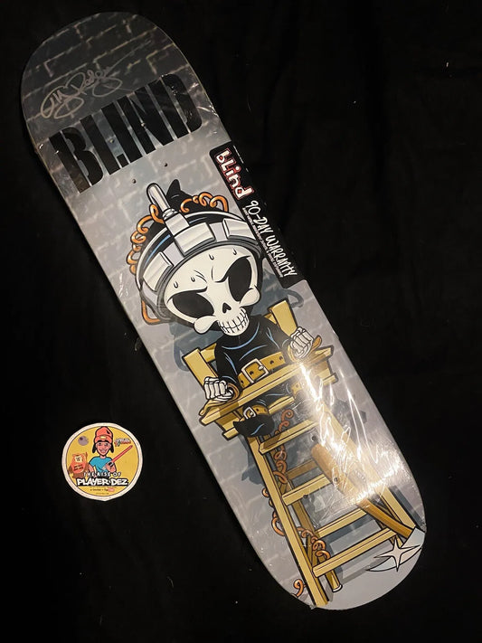 Signed TJ Rogers Autographed Skateboard Deck Blind Reaper Electric Chair