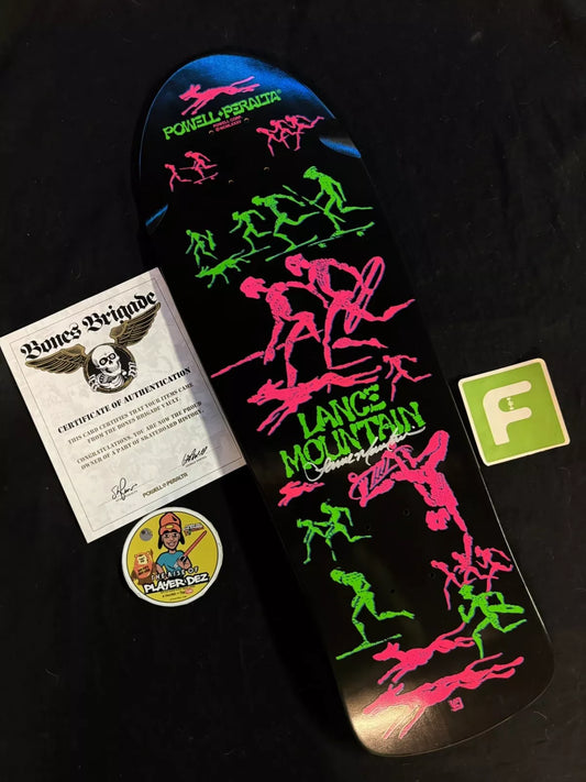 Signed Lance Mountain Autographed Skateboard Deck Bones Brigade 14 Powell Peralta Skateboard Deck