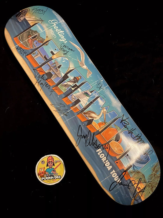 DEATHWISH TEAM SIGNED Jamie Foy Neen WIlliams Autographed Skateboard Deck Florida Tour