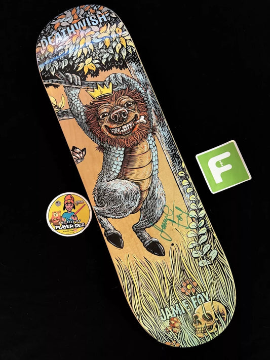 Jamie Foy Signed Deathwish Where The Wild Things Are Autographed Skateboard Deck