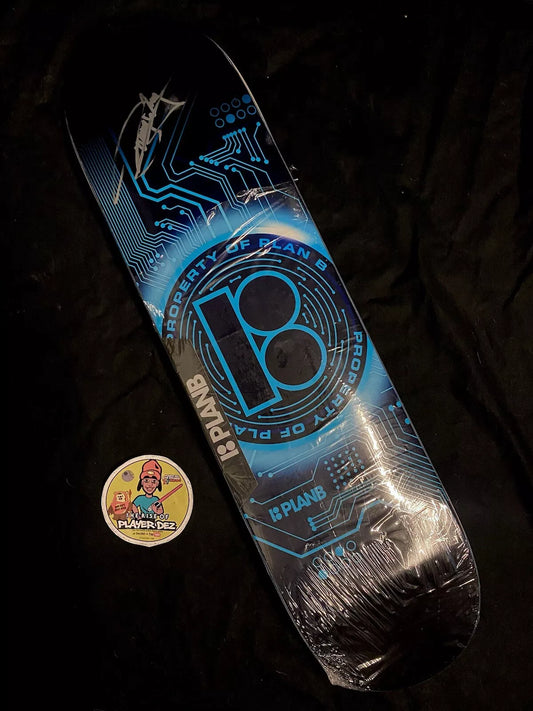 Danny Way Signed Cryptocurrency Blue Plan B Autographed Skateboard Deck