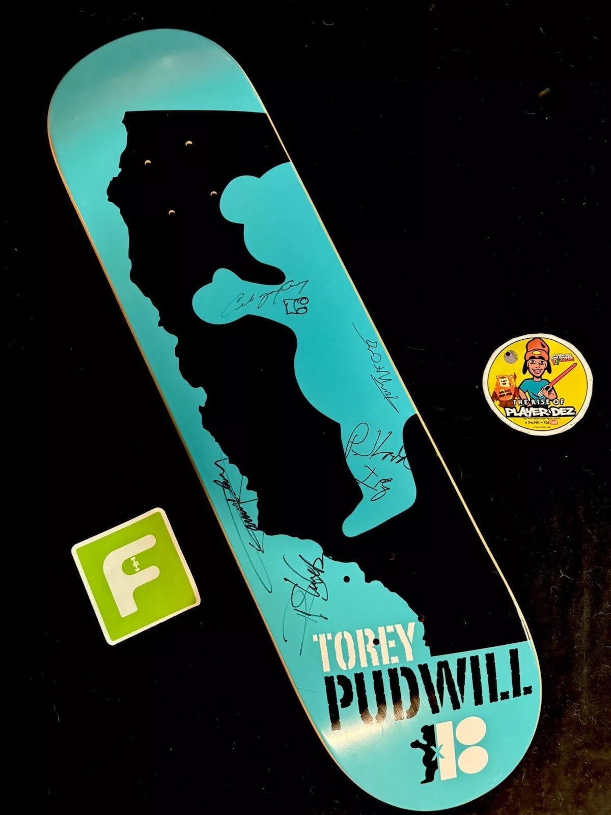 Ryan Sheckler Danny Way Torey Pudwill Team Signed Plan B Autographed Skateboard Deck