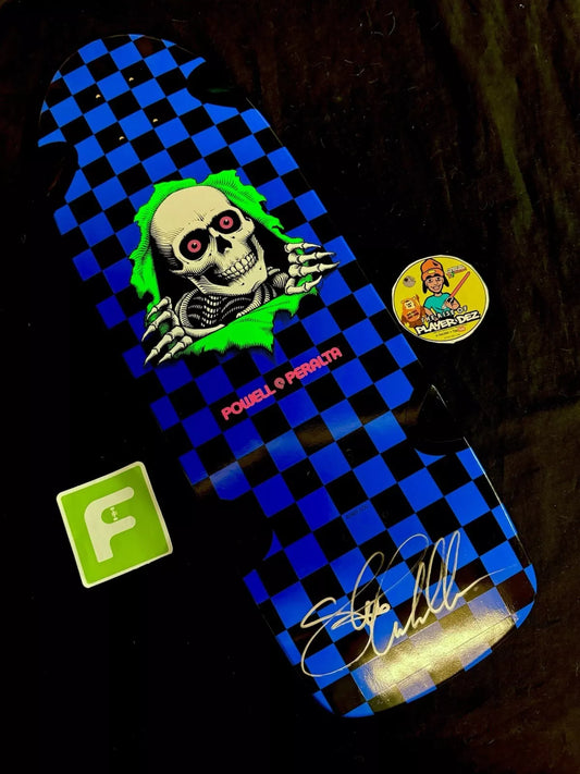 Signed Steve Caballero Autographed Skateboard Deck OG Ripper Blacklight Powell Peralta