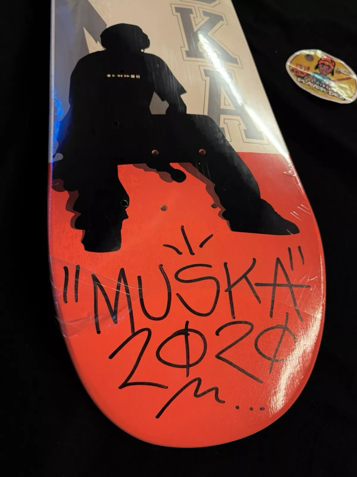 Chad Muska Signed 2020 Red Silhouette Dipped Autographed Skateboard Deck Shorty’s