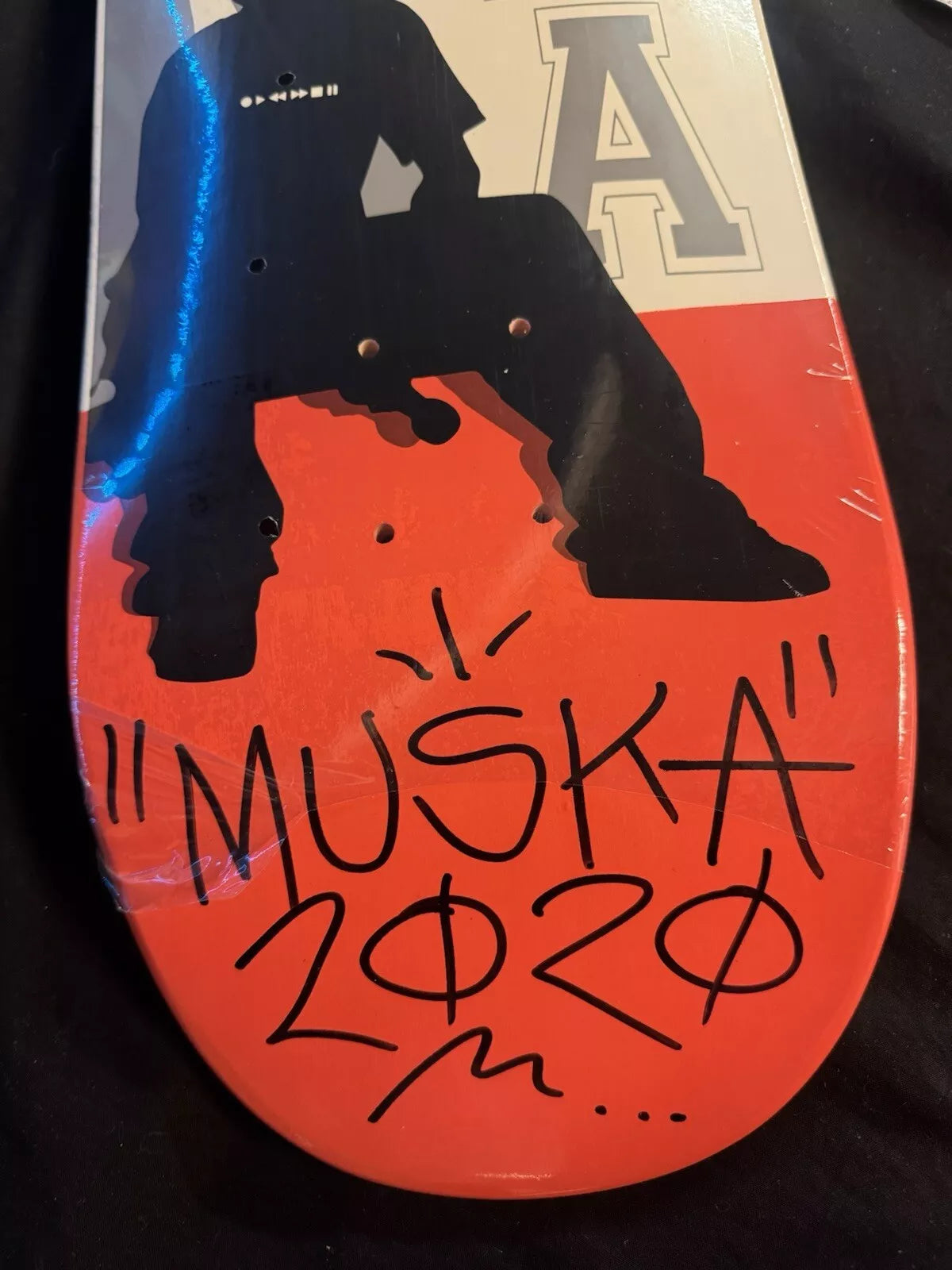 Chad Muska Signed 2020 Red Silhouette Dipped Autographed Skateboard Deck Shorty’s