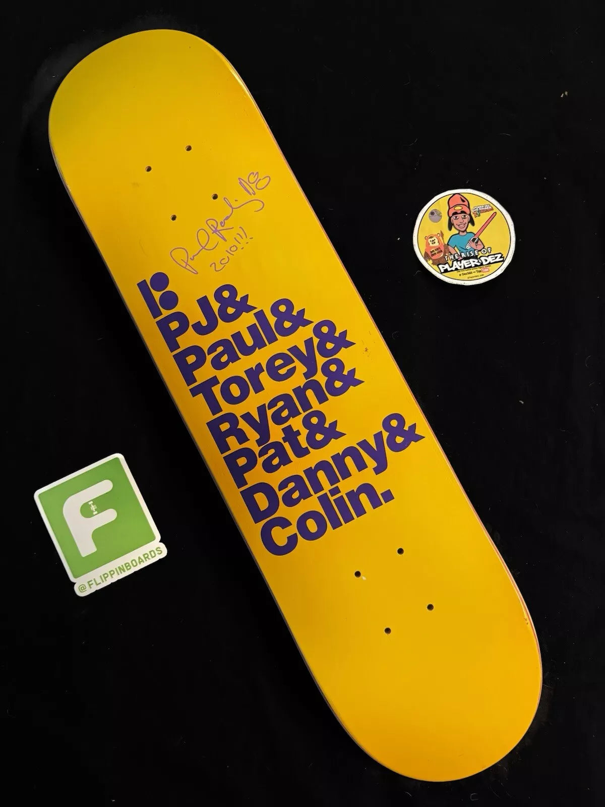 Paul Rodriguez Signed Lakers NWA Plan B Autographed Skateboard Deck
