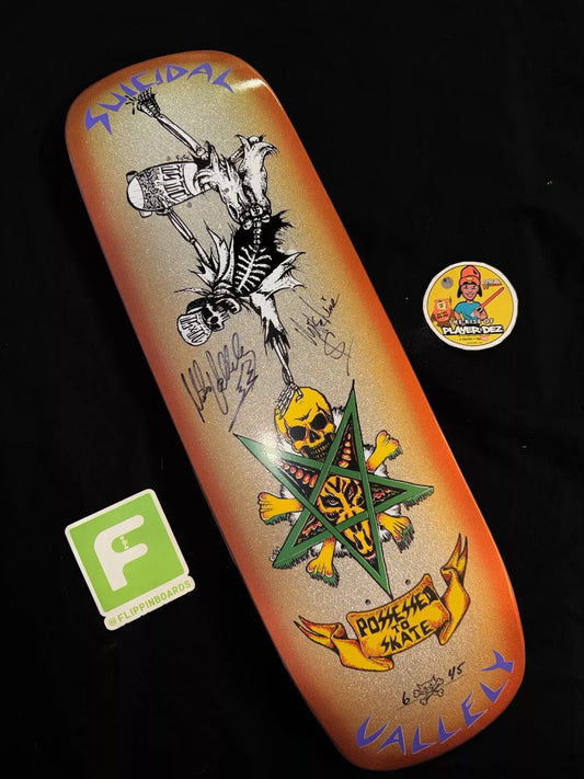 Mike Vallely Signed Suicidal Tendencies Mike Muir Autographed Dogtown Skateboard Deck