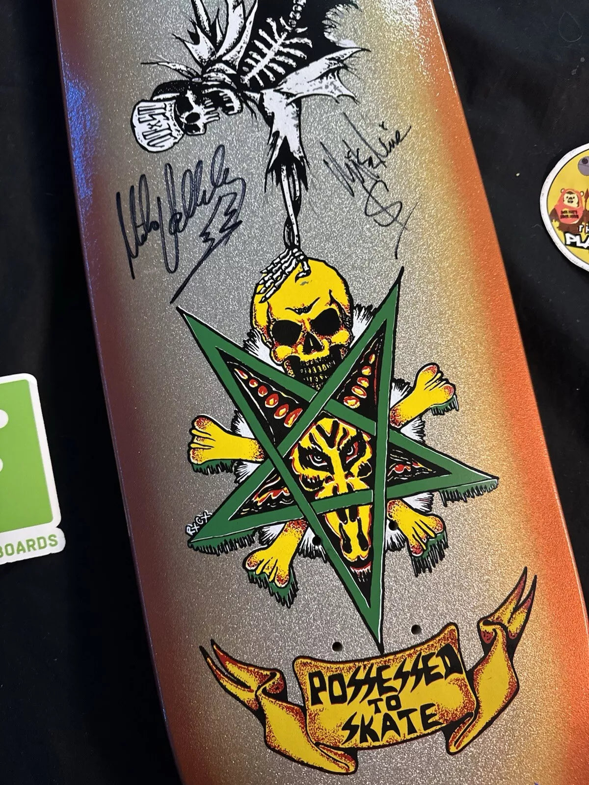Mike Vallely Signed Suicidal Tendencies Mike Muir Autographed Dogtown Skateboard Deck