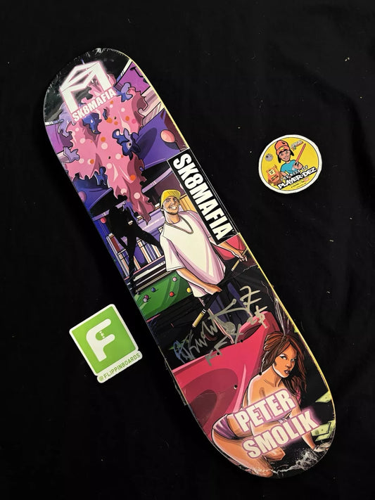 Peter Smolik Signed GTA Strip Club Autographed Sk8mAfia Skateboard Deck Shorty's