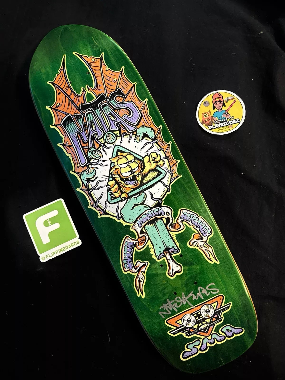 Natas Kaupas Signed Burrito SMA Autographed Santa Monica Airlines Skateboard Deck