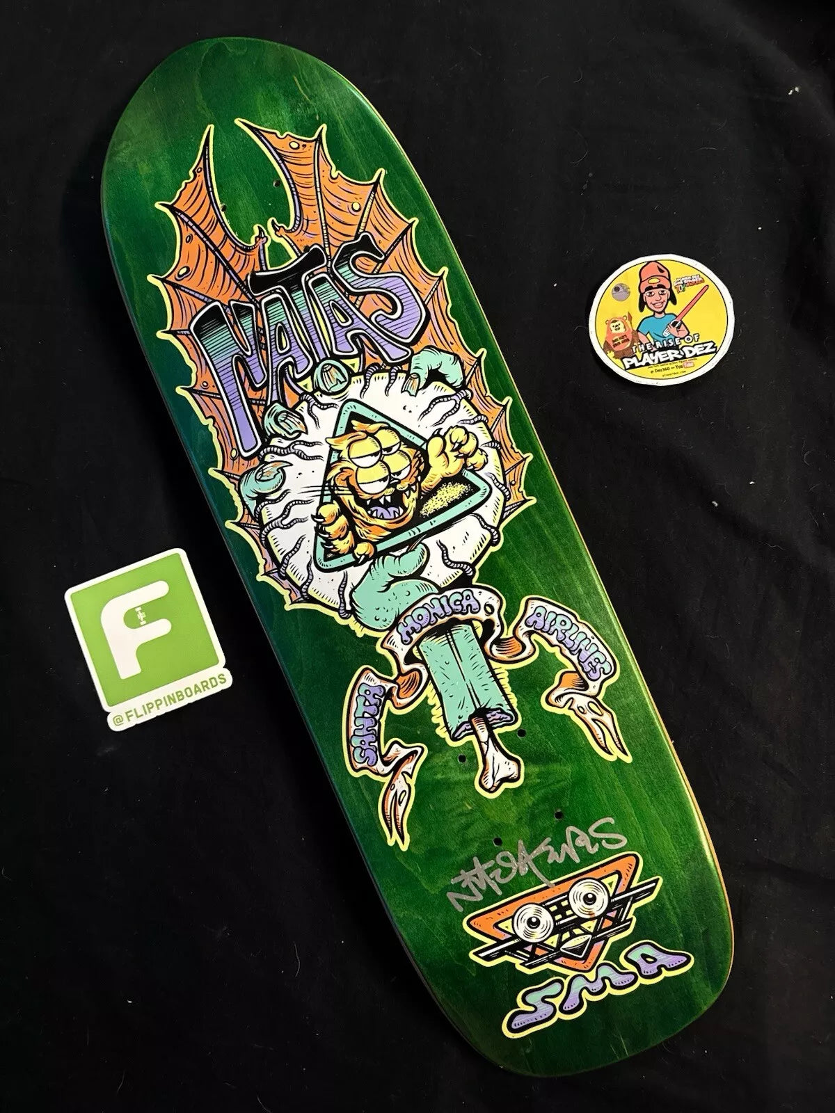 Natas Kaupas Signed Burrito SMA Autographed Santa Monica Airlines Skateboard Deck