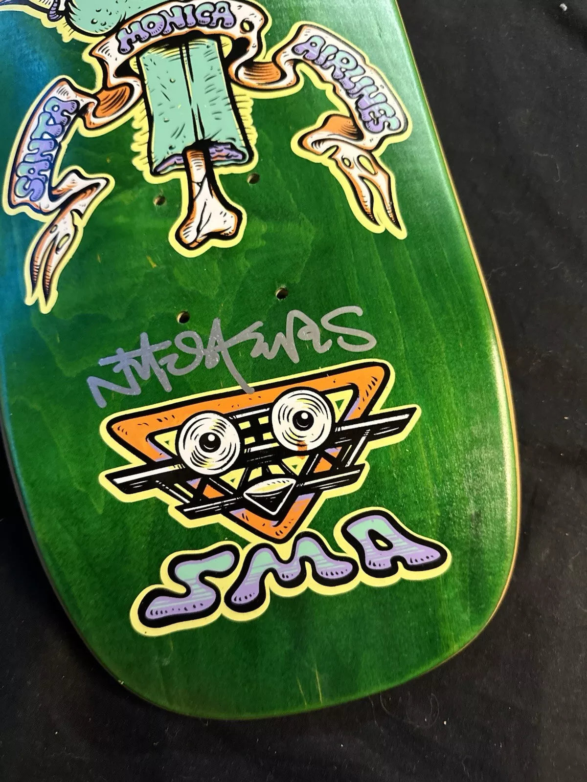 Natas Kaupas Signed Burrito SMA Autographed Santa Monica Airlines Skateboard Deck