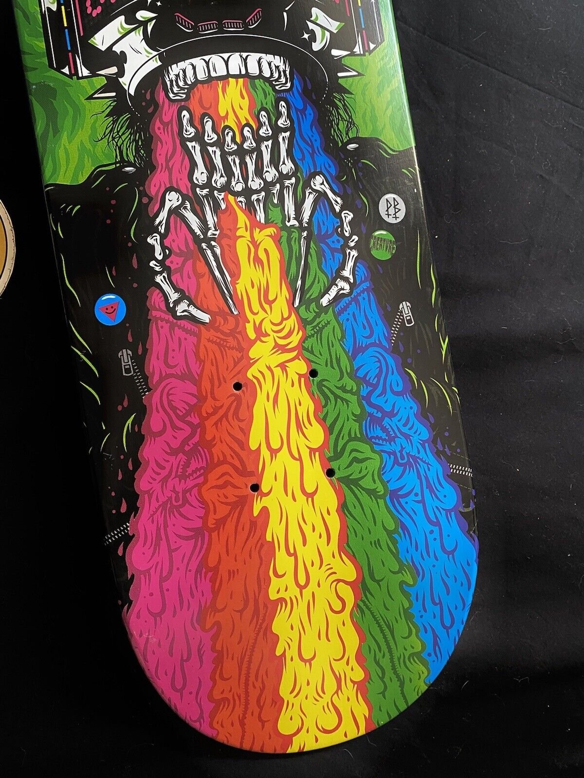 Signed Ryan Reyes Leather Rainbow Creature Autographed Skateboard Deck