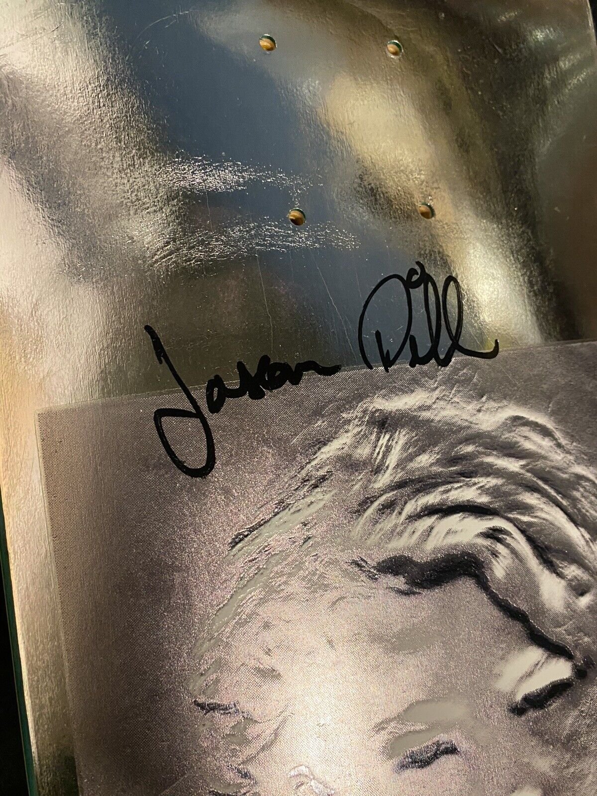 Signed Jason Dill F****** Awesome Chrome Silver Photo FA Autographed Skateboard Deck