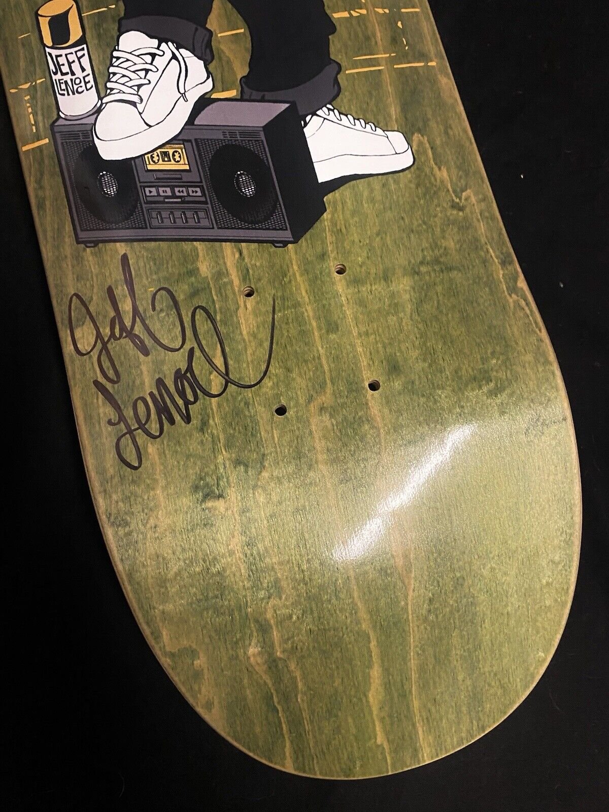 Signed Jeff Lenoce Baker Shake Junt Autographed Skateboard Deck 8.25 Guest Model Monkey Graffiti