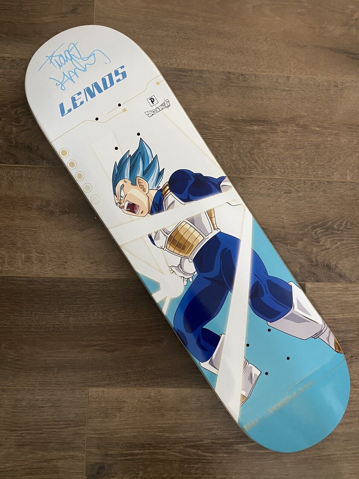 Signed Tiago Lemos Vegeta Primitive Autographed Skateboard Deck 8.125 Dragon Ball Super