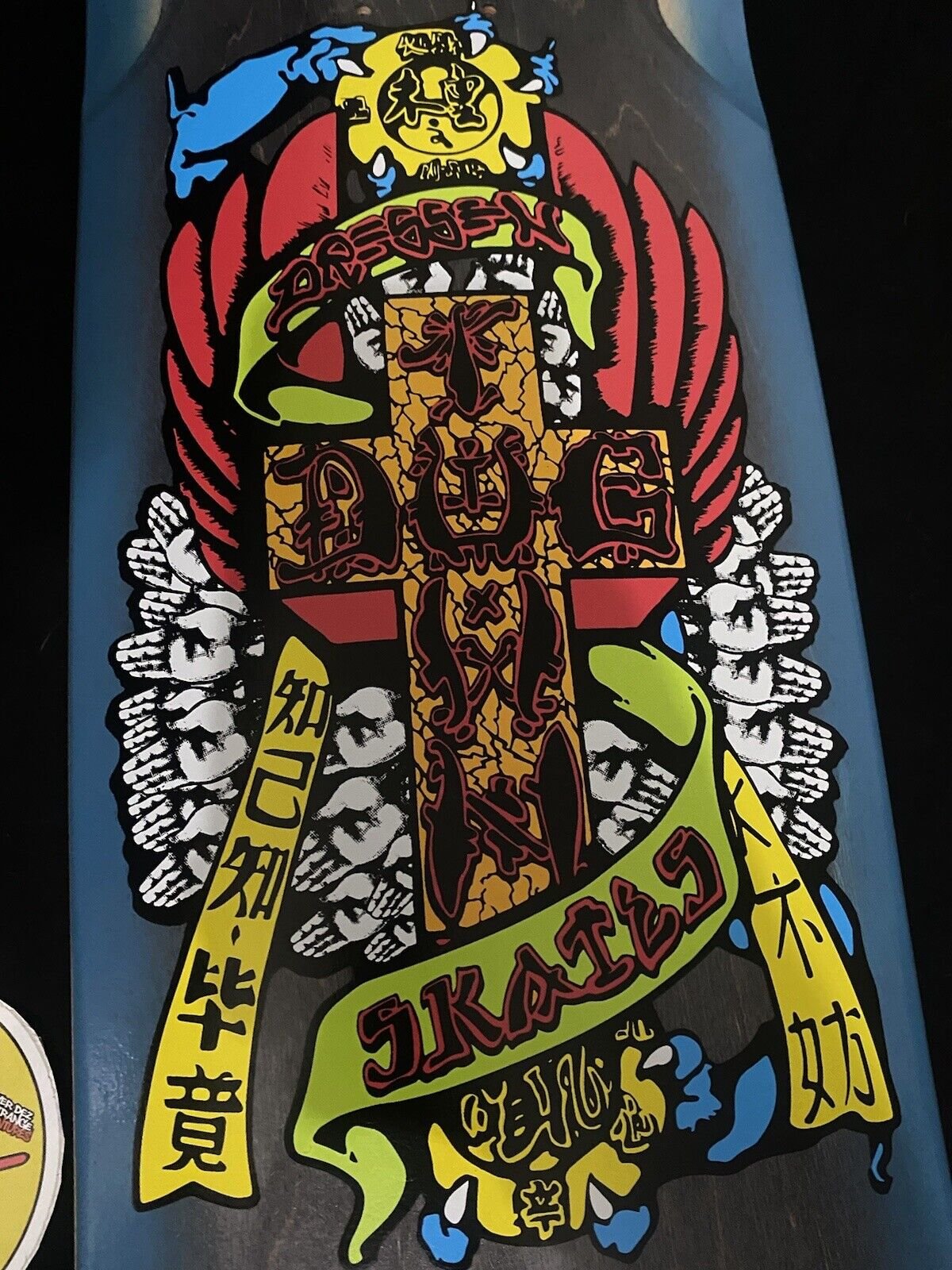 Signed Eric Dressen Dogtown Grey Blue Autographed Skateboard Deck Shaped