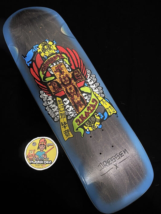 Signed Eric Dressen Dogtown Grey Blue Autographed Skateboard Deck Shaped