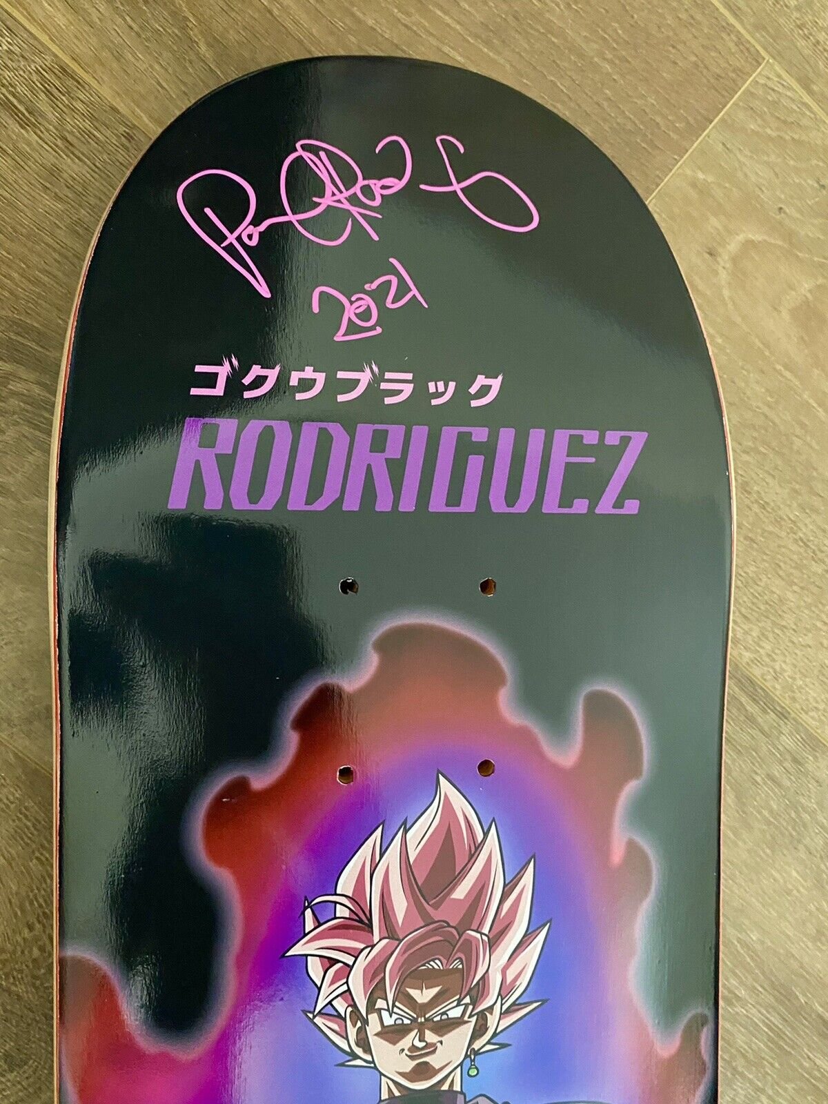 Signed Paul Rodriguez Primitive Autographed Skateboard Deck Dragon Ball Super Goku Saiyan Rose 8 PROD