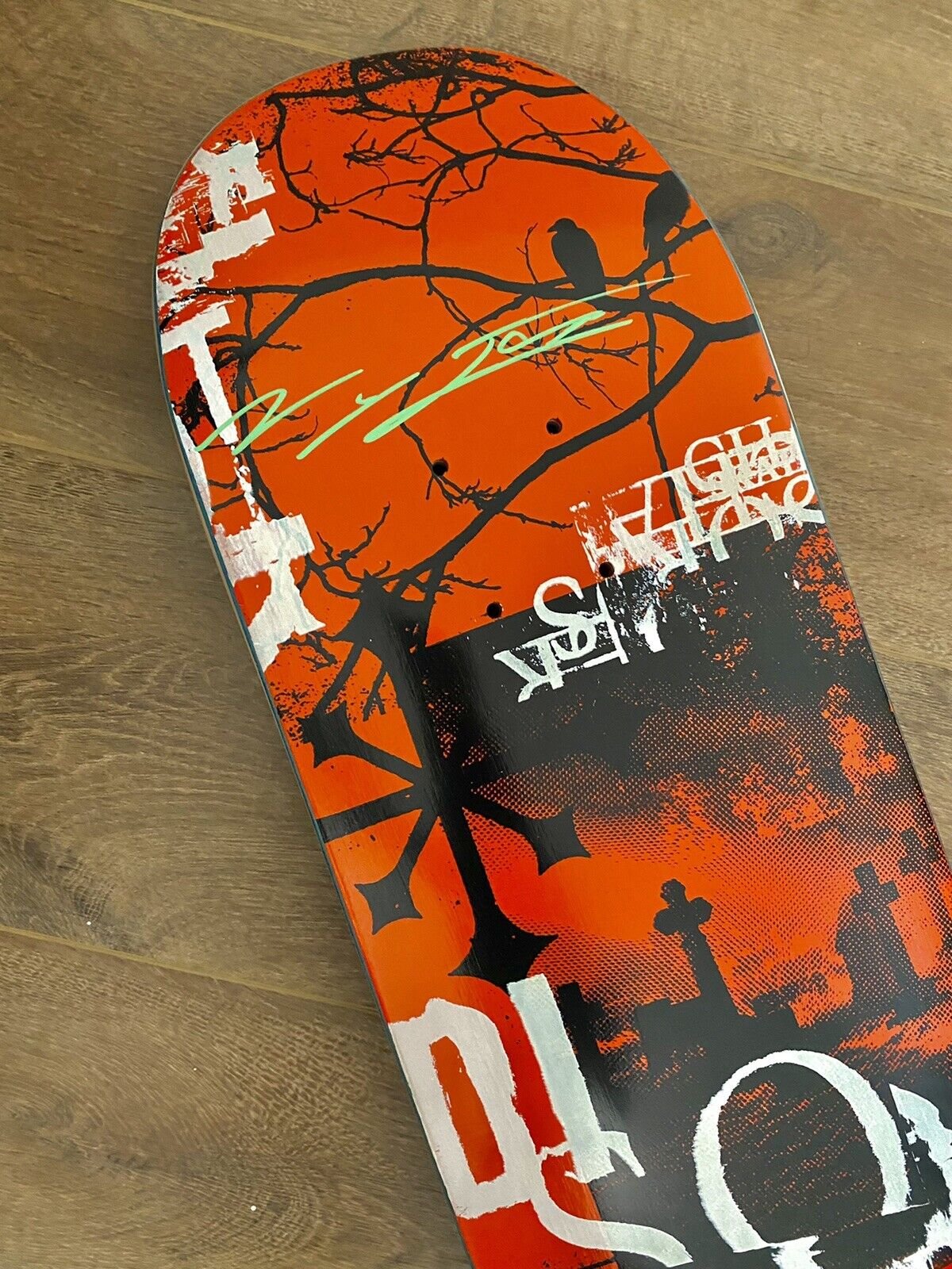 Signed Nyjah Huston Halloween Disorder Autographed Skateboard Deck