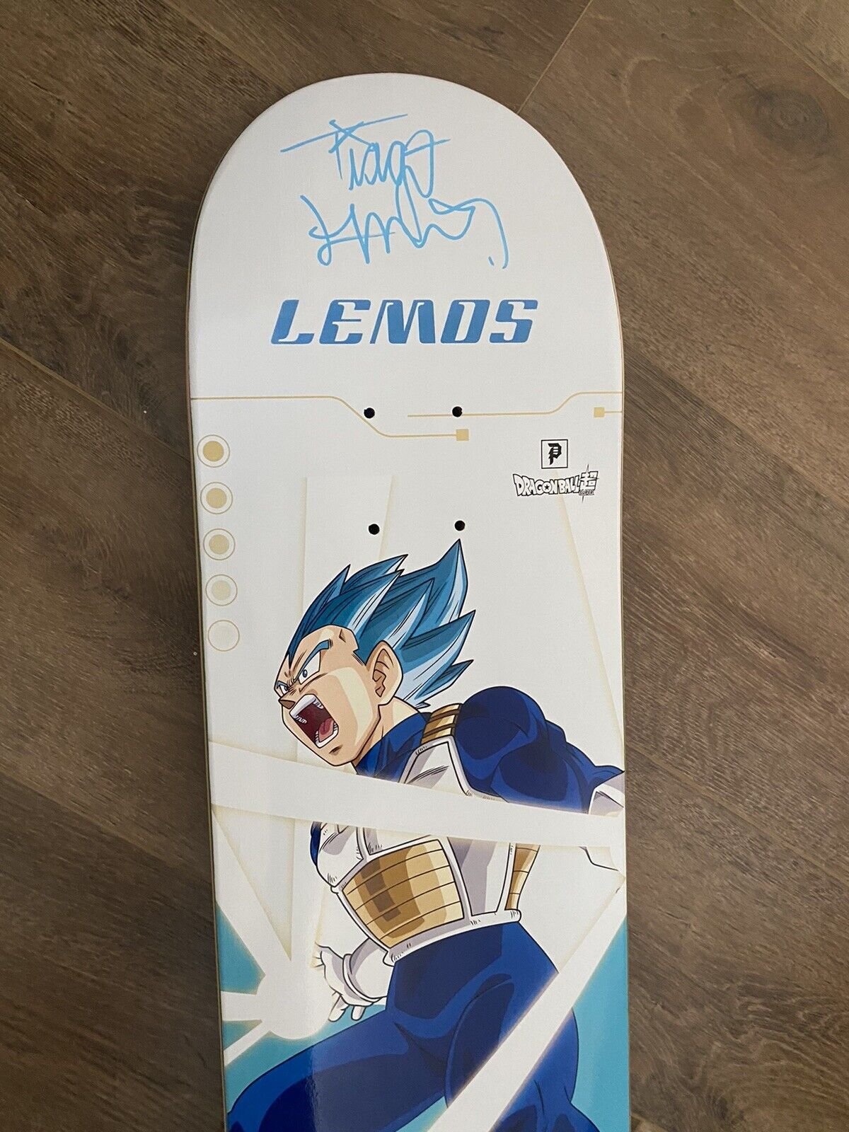 Signed Tiago Lemos Vegeta Primitive Autographed Skateboard Deck 8.125 Dragon Ball Super