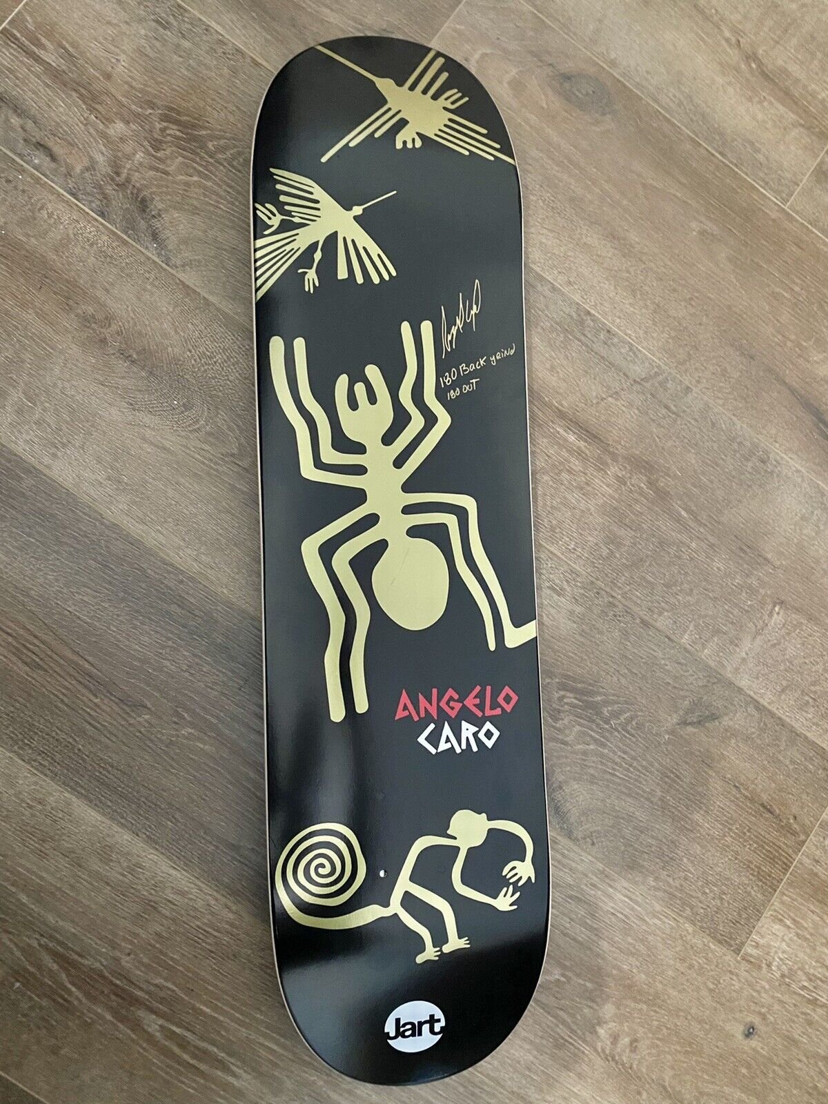 Signed Angelo Caro Jart Autographed Skateboard Deck Berrics