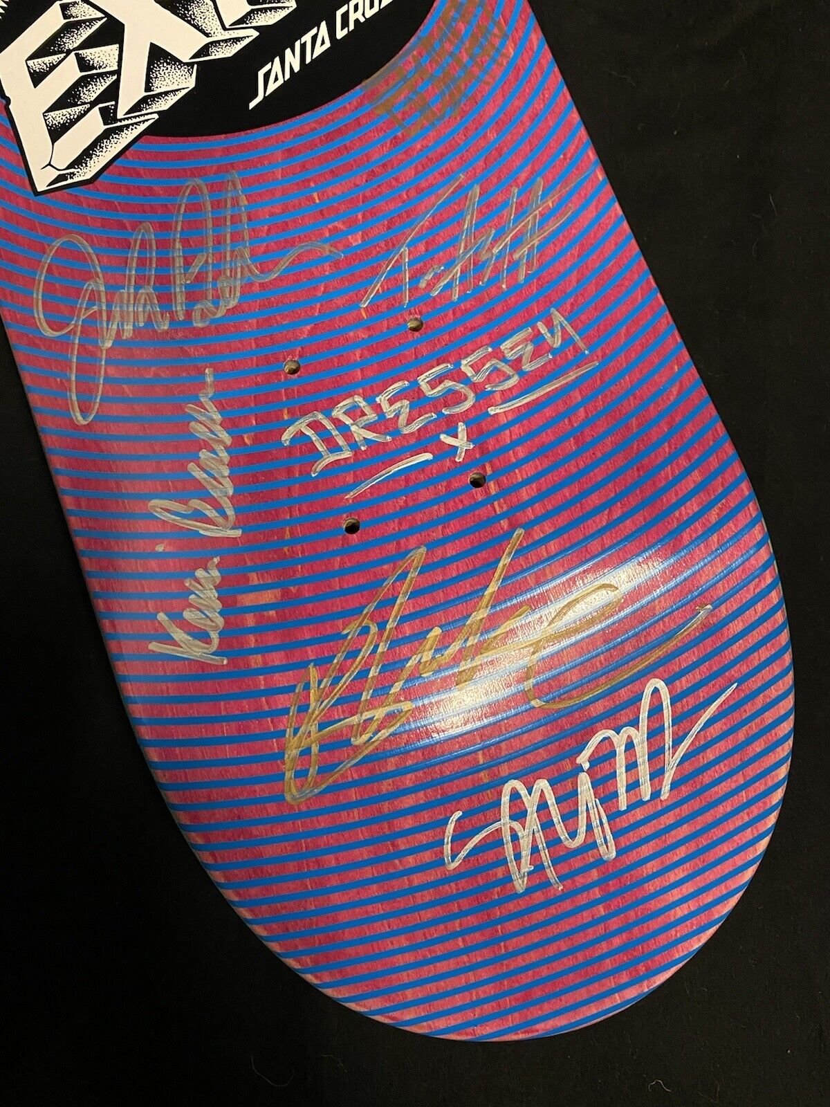 Signed Santa Cruz Team Right to Exist Autographed Skateboard Deck Eric Dressen SALBA Jessee