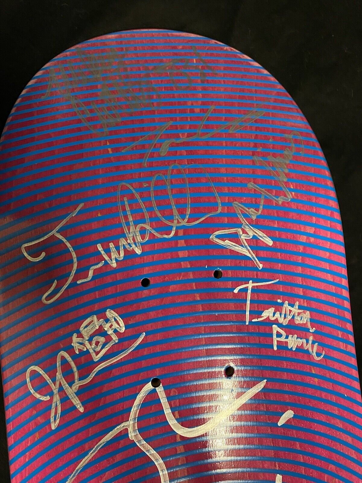 Signed Santa Cruz Team Right to Exist Autographed Skateboard Deck Eric Dressen SALBA Jessee