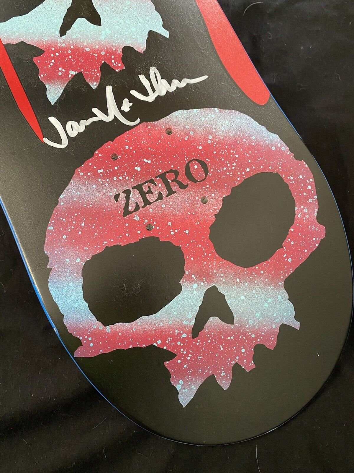 Signed Jamie Thomas Double Zero Autographed Skateboard Deck Legacy Blood Drip Skull