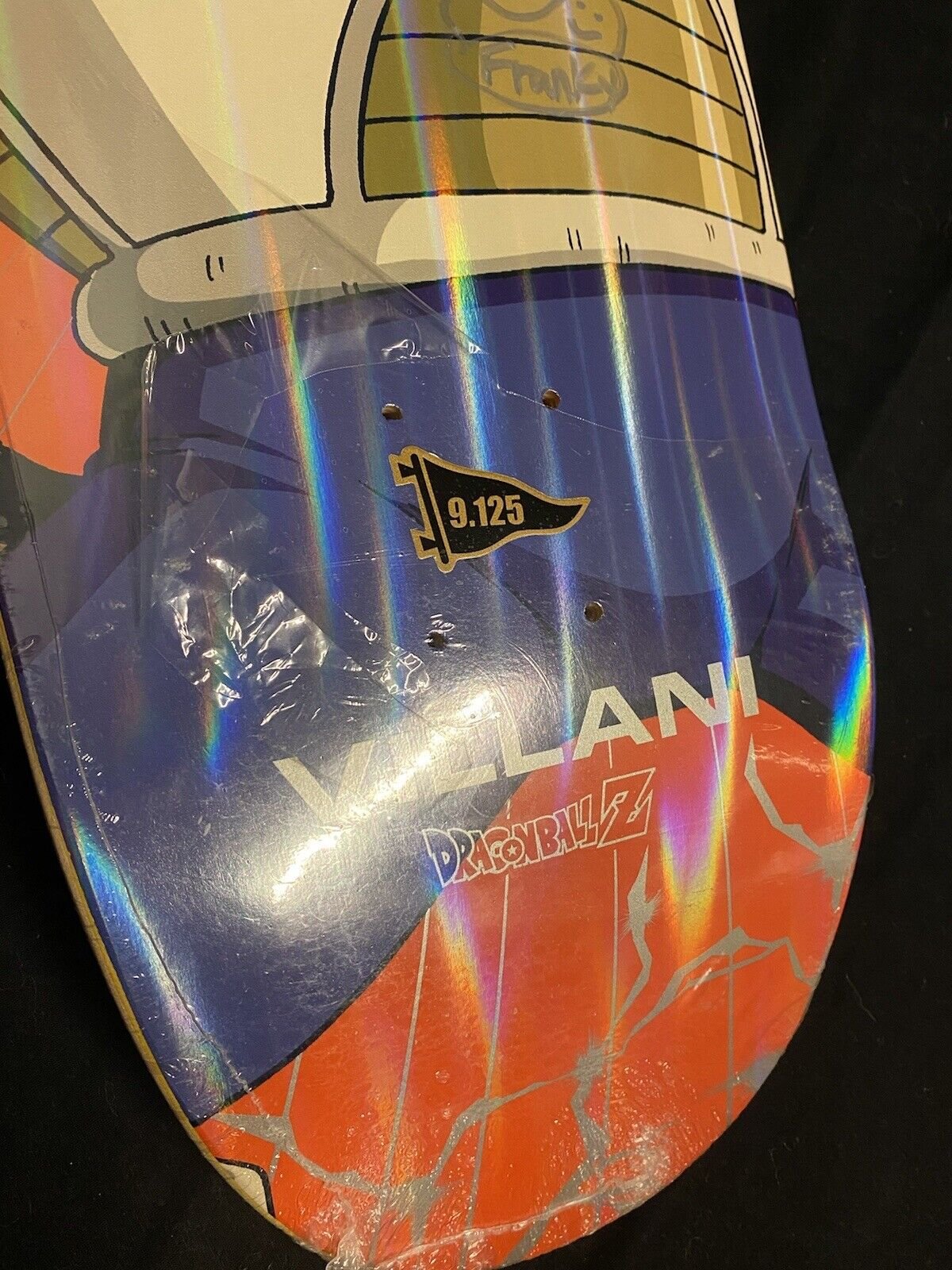 Signed Franky Villani Autographed Skateboard Deck Primitive Dragon Ball Z Great Ape Vegeta DBZ