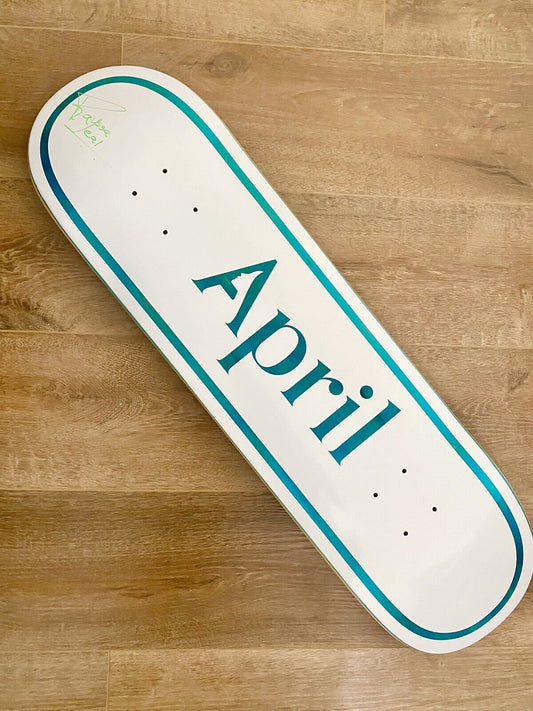 Signed Rayssa Leal April Autographed Skateboard Deck Teal 8.5