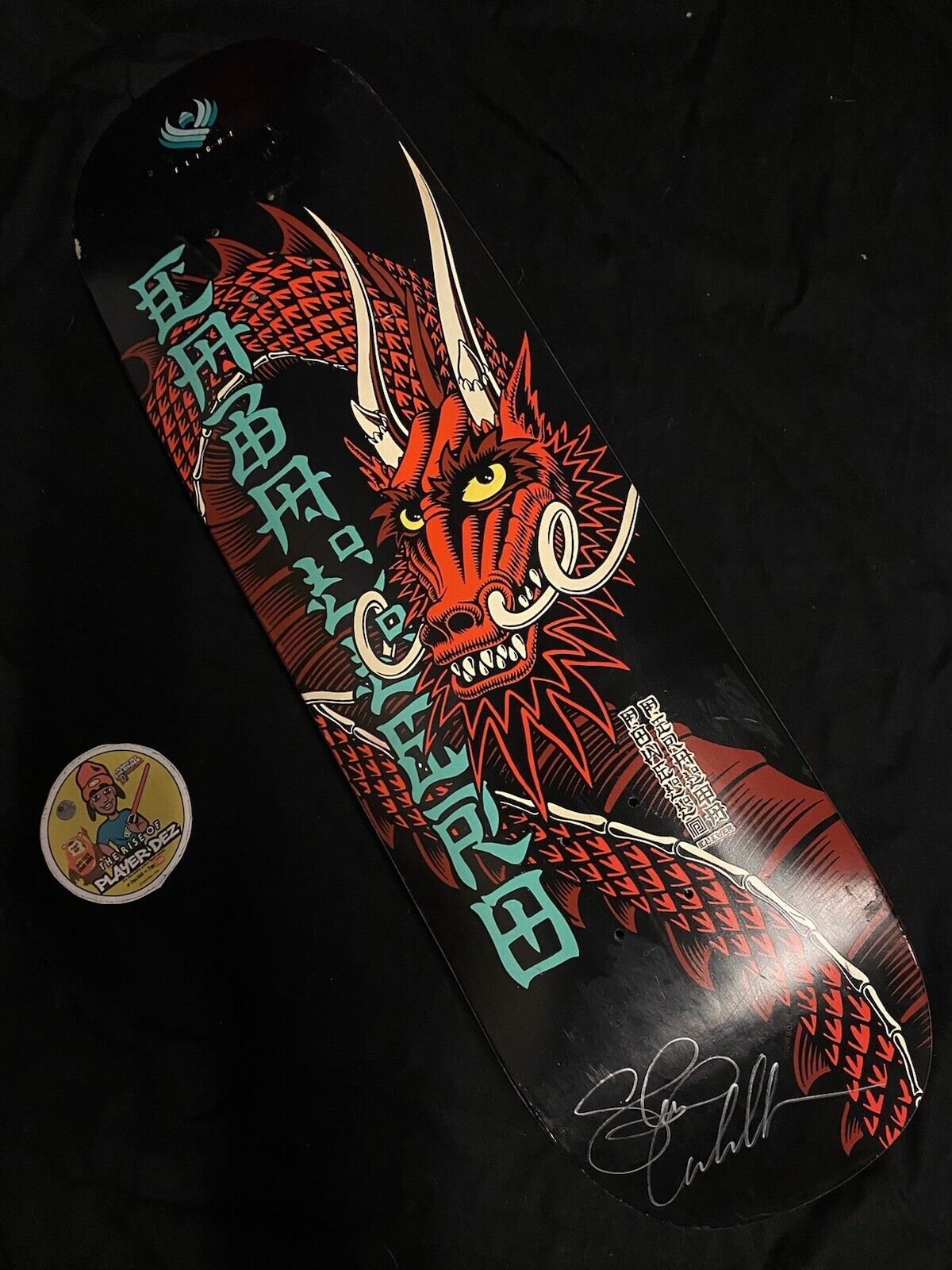 Signed Steve Caballero FLIGHT Powell Peralta Ban This Autographed Skateboard Deck Shaped