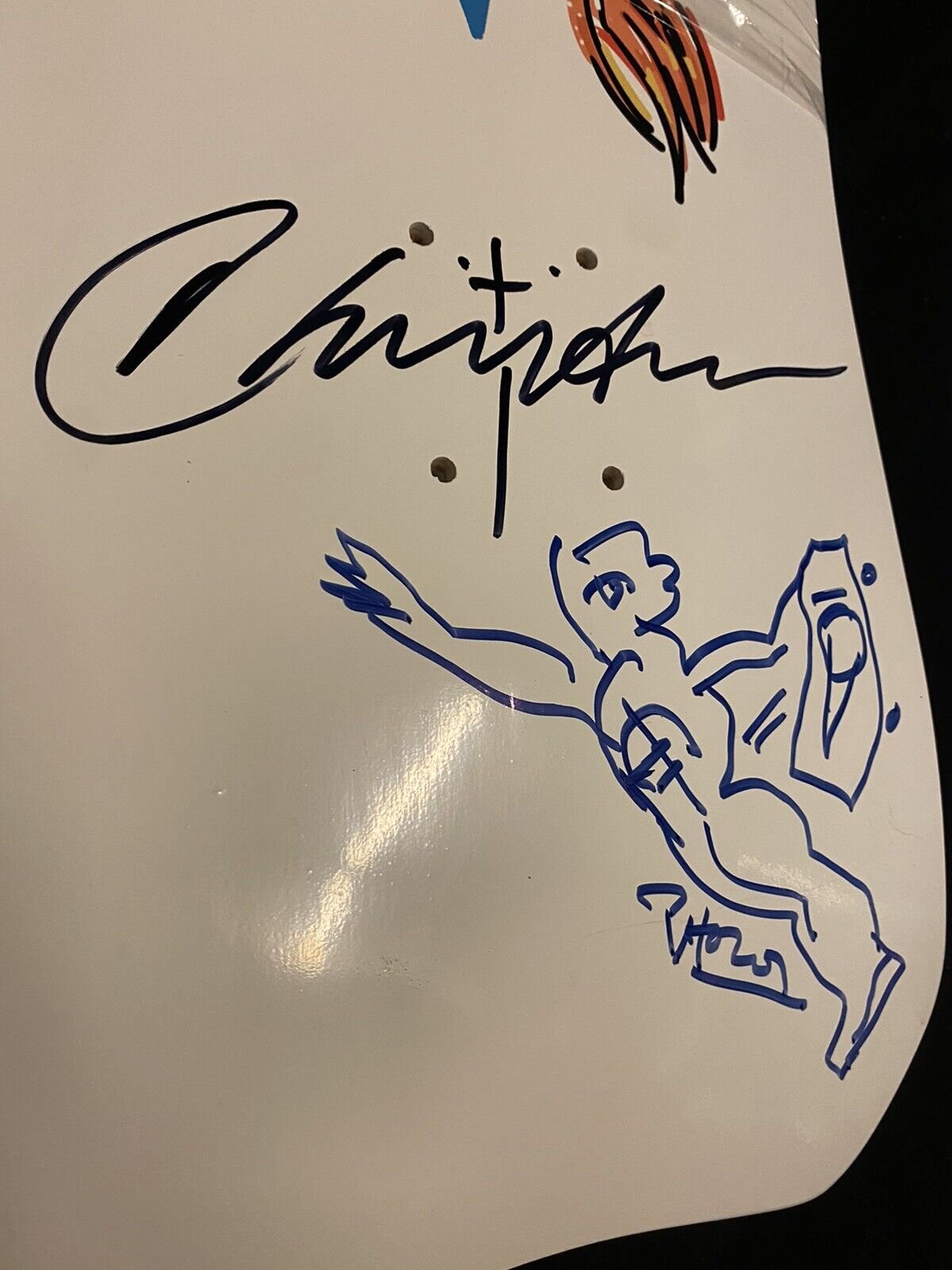 Signed Christian Hosoi Pops OG Hammerhead Autographed Skateboard Deck Shaped Limited Edition