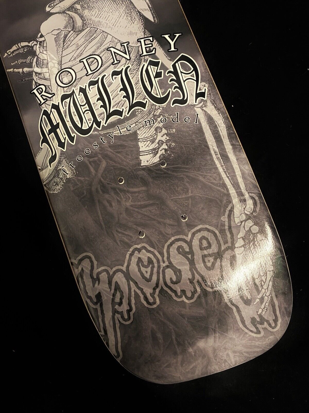 Signed Rodney Mullen Freestyle Autographed Skateboard Deck Pro Model Right Decomposed