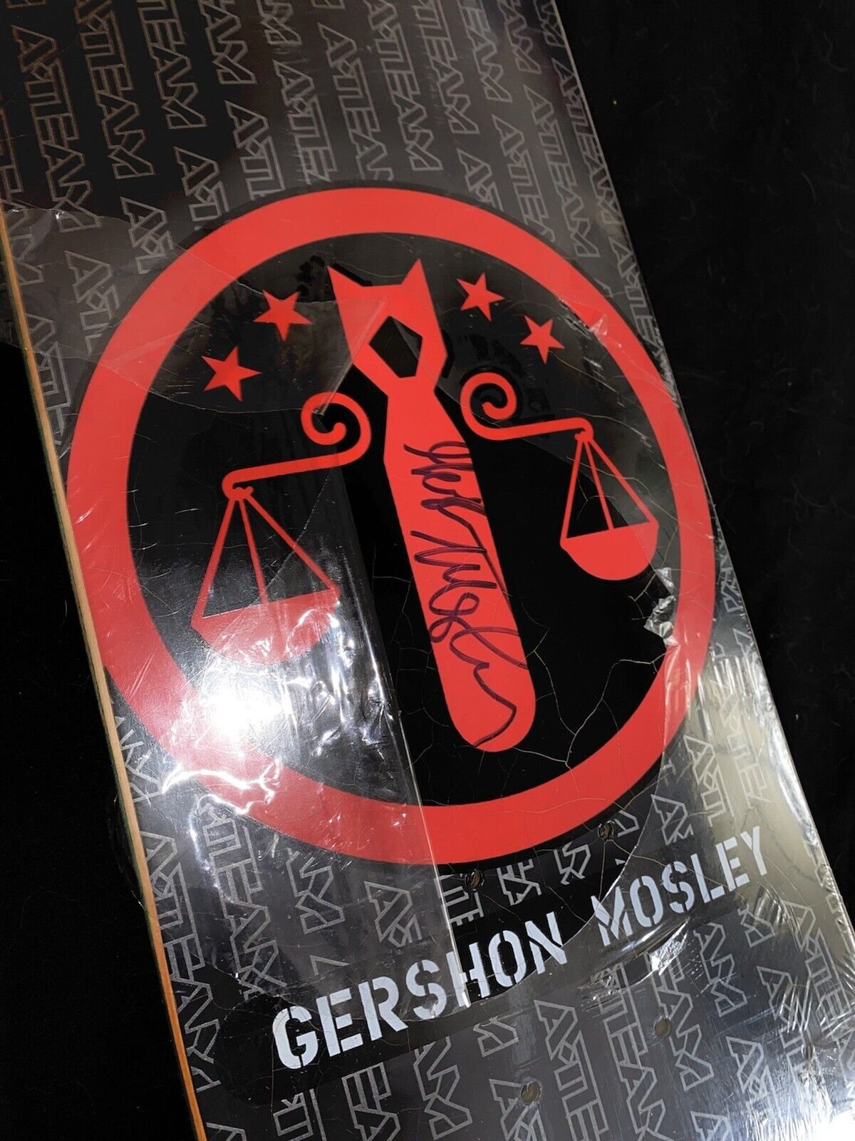 Signed Gershon Mosley The A Team Vintage Autographed Skateboard Deck