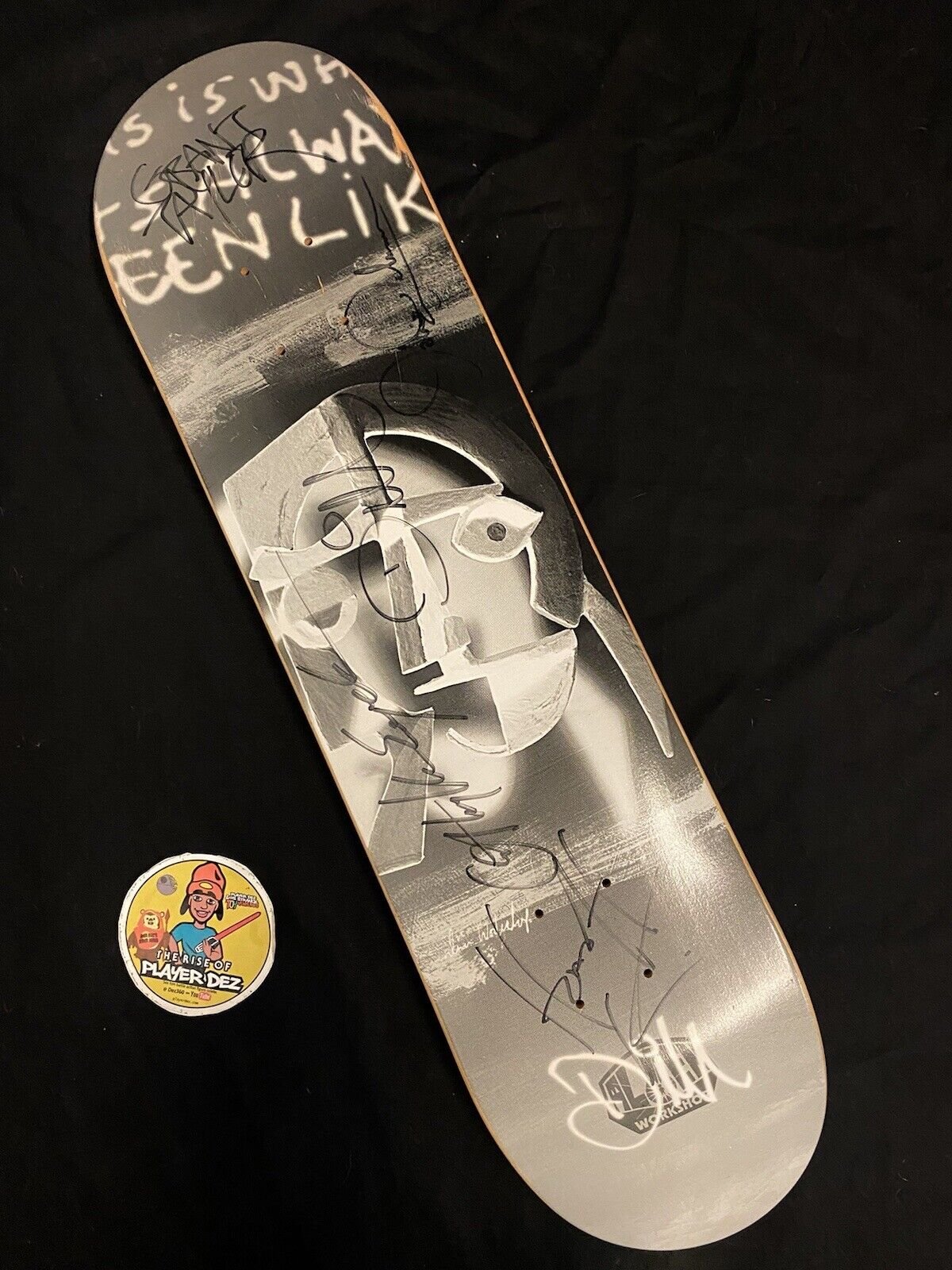 Signed Heath Kirchart Autographed Skateboard Deck Jason Dill Grant Taylor & Anthony Van Engelen AVE Alien Workshop