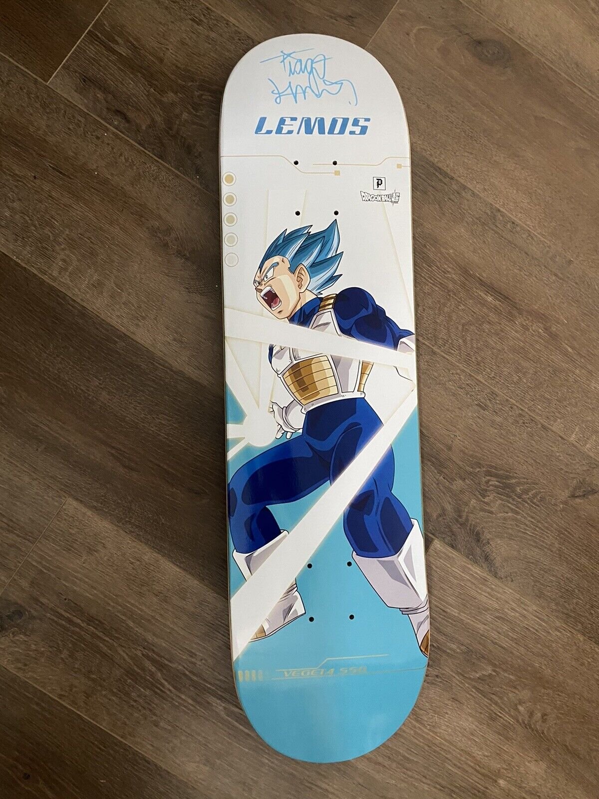 Signed Tiago Lemos Vegeta Primitive Autographed Skateboard Deck 8.125 Dragon Ball Super