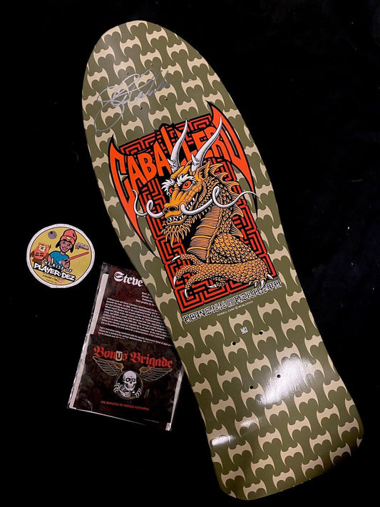 Signed Steve Caballero Autographed Skateboard Deck Powell Bones Brigade Series 13