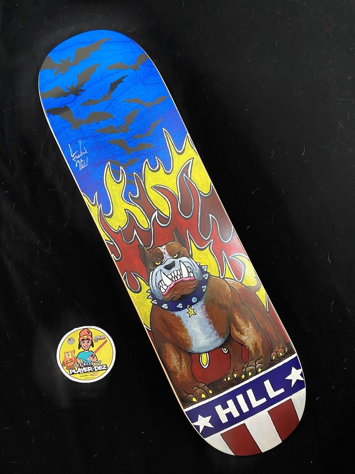 Signed Frankie Hill Bats Bulldog Autographed Skateboard Deck Limited Edition