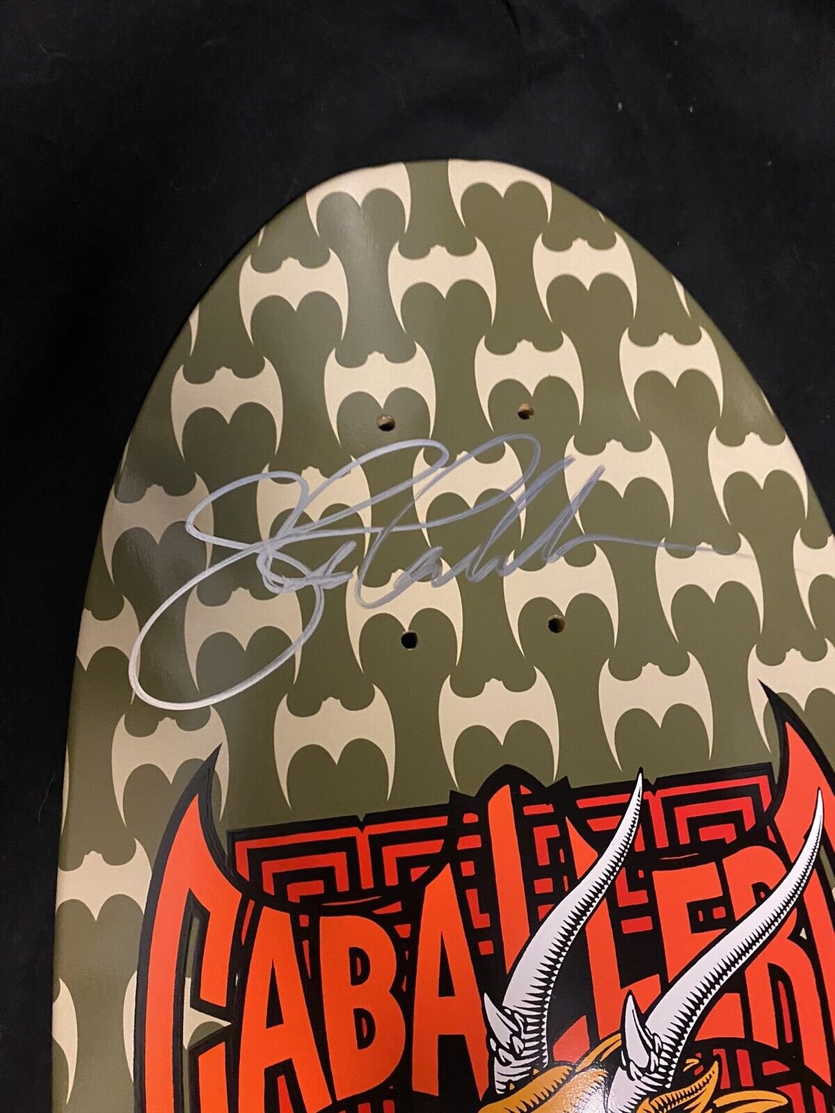 Signed Steve Caballero Autographed Skateboard Deck Powell Bones Brigade Series 13