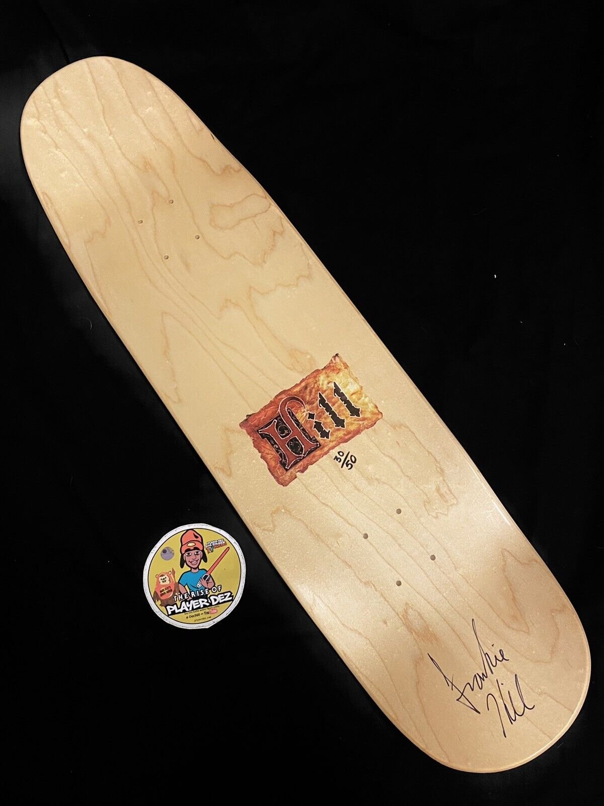 Signed Frankie Hill Autographed Skateboard Deck Shaped HOOK Peter Pan Limited Edition