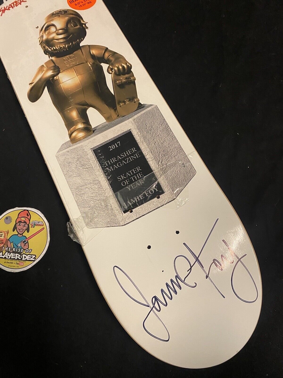 Signed Jamie Foy Autographed Skateboard Deck Skater Of The Year Big Boy Deathwish SOTY