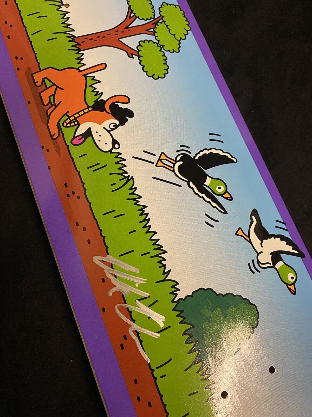 Signed Nick Tucker Autographed Primitive Skateboard Deck Duck Hunter Nintendo SNES