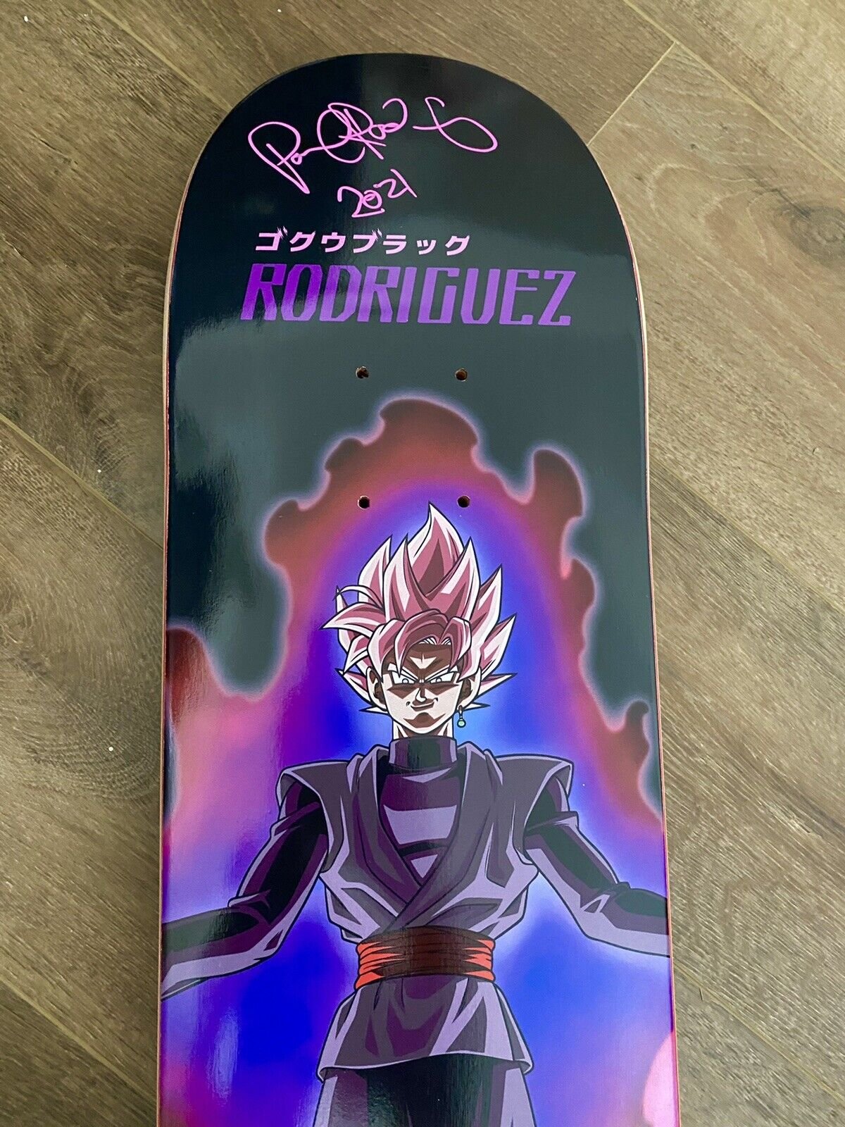 Signed Paul Rodriguez Primitive Autographed Skateboard Deck Dragon Ball Super Goku Saiyan Rose 8 PROD