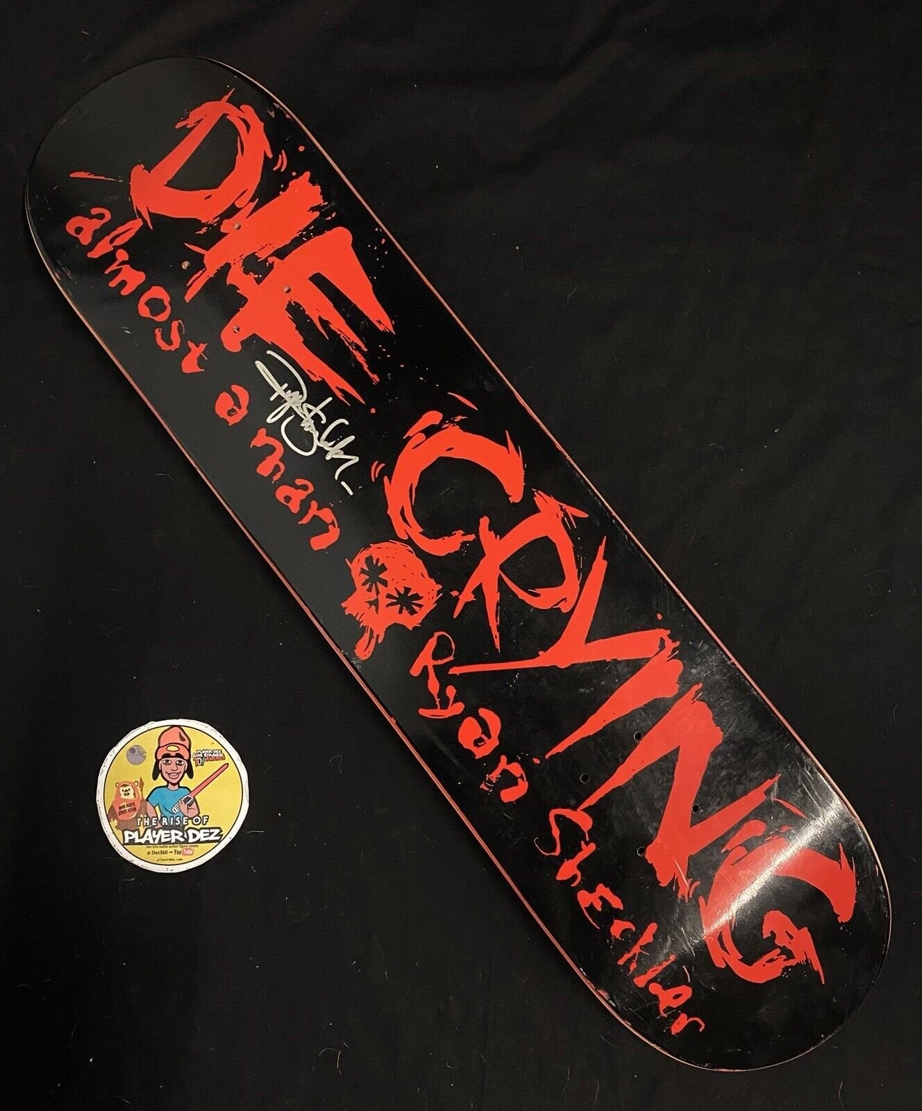 Signed Ryan Sheckler Die Crying Autographed Skateboard Deck Almost A Man