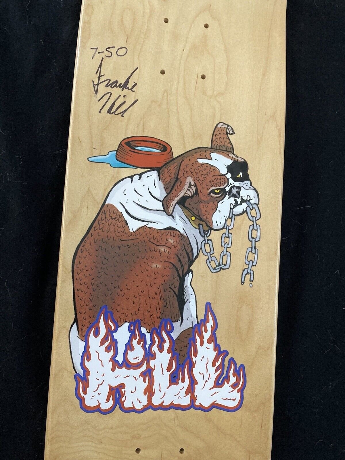 Signed Frankie Hill Bats Bulldog Autographed Skateboard Deck Limited Edition