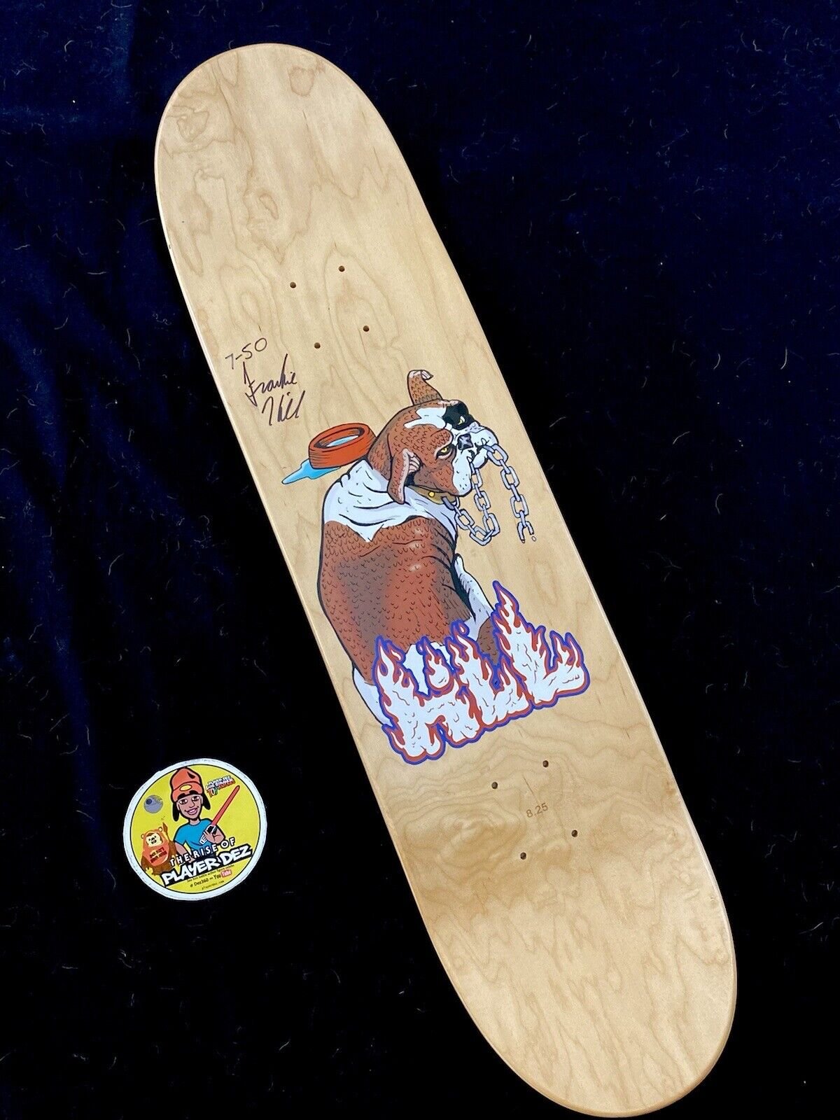 Signed Frankie Hill Bats Bulldog Autographed Skateboard Deck Limited Edition